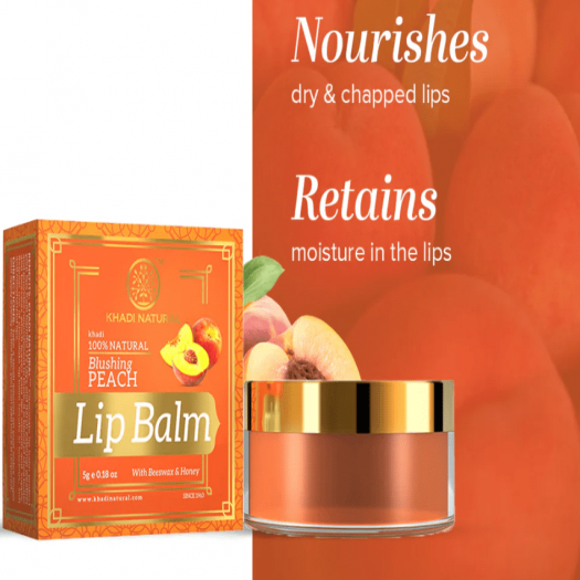 Khadi Natural Peach Lip Balm